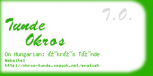 tunde okros business card